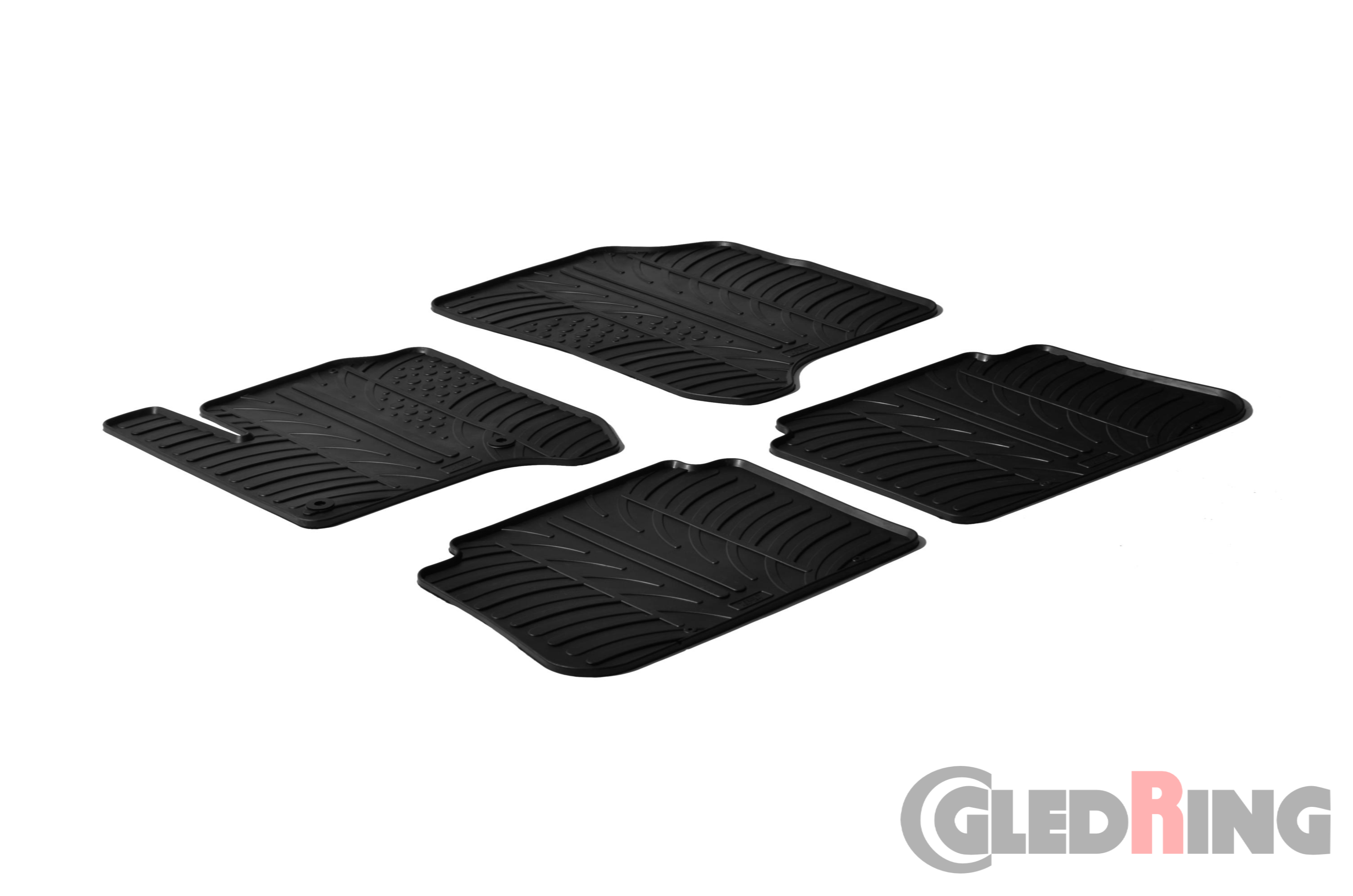 Original Gledring Passform Fußmatten Gummimatten 4 Tlg.+Fixing - CITROEN C3 Picasso 2009->